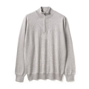 Lupetto con zip in lana merino extrafine - Morgano