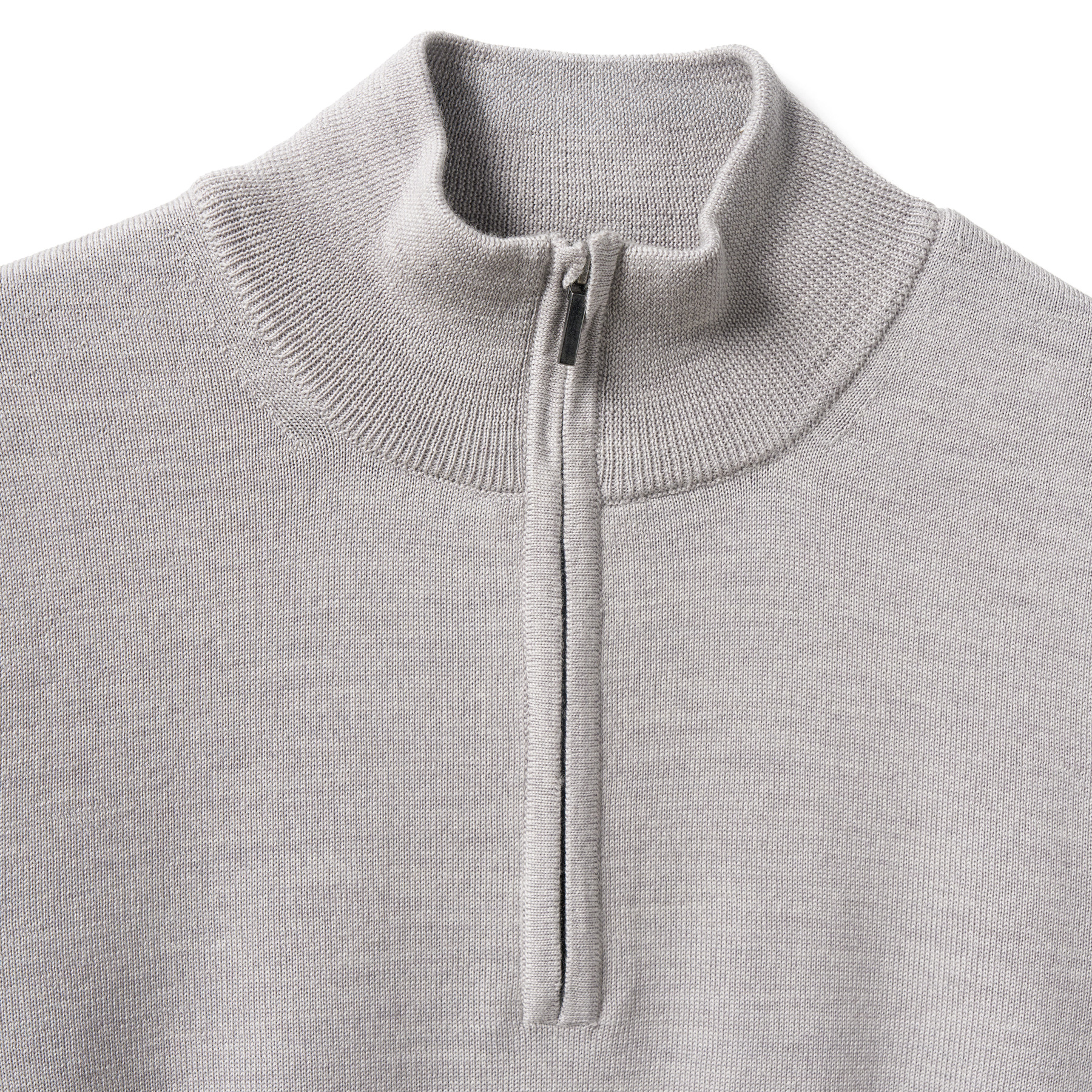 Lupetto con zip in lana merino extrafine - Morgano