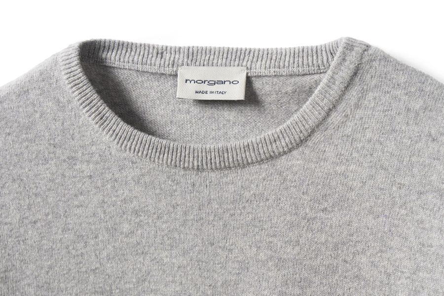 Crewneck pullover in ultrafine merino 150's and cashmere - Morgano